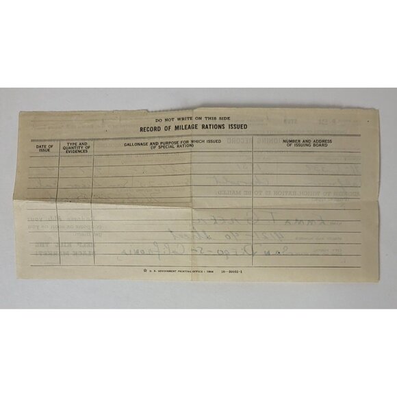 WWII Mileage Ration Coupons Wallet 1944 San Diego, CA Collectible Antique - Picture 9 of 9